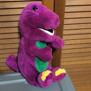 Purple and Green Plush Dinosaur Toy